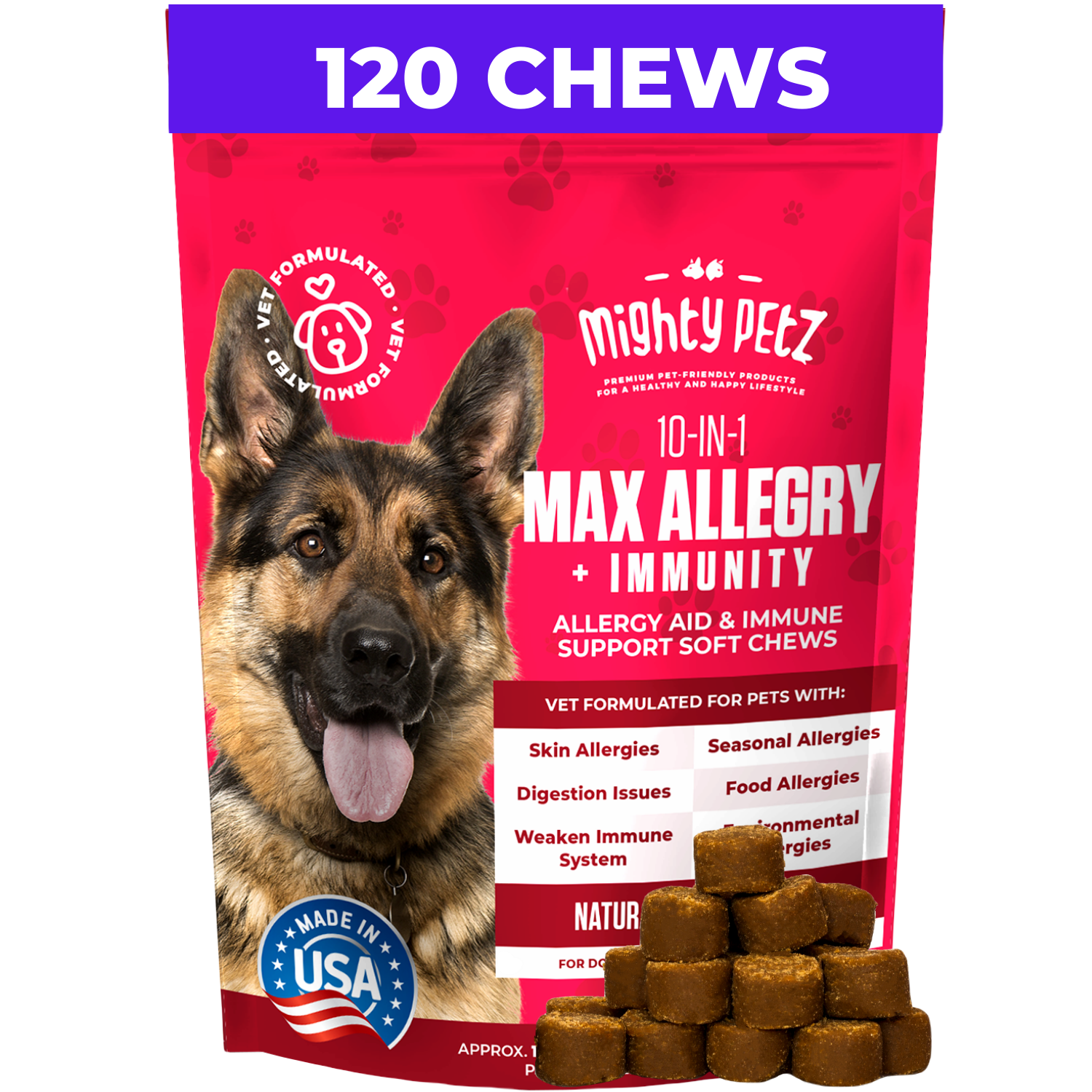 10-in-1 MAX Allergy Immunity Chews for Dogs