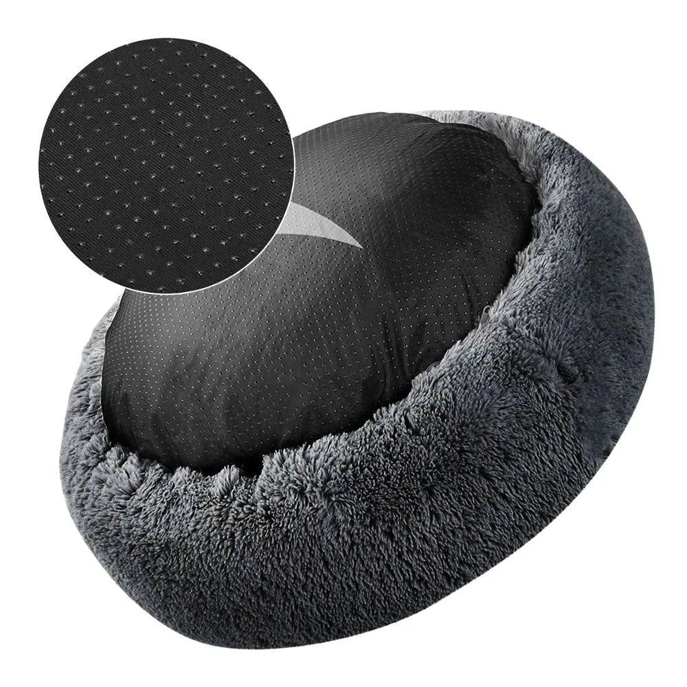 Premium Washable Plush Round Pet Bed for Dogs and Cats