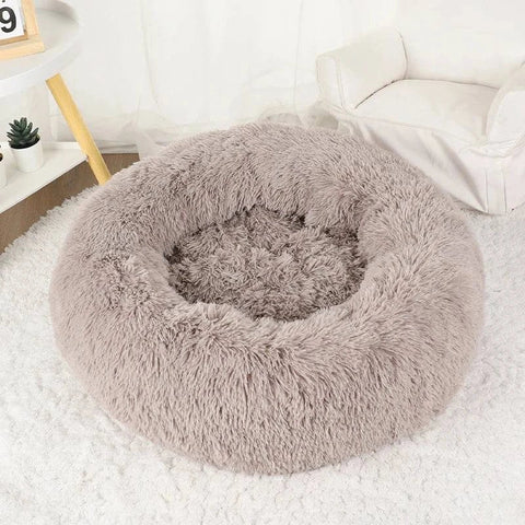 Premium Washable Plush Round Pet Bed for Dogs and Cats