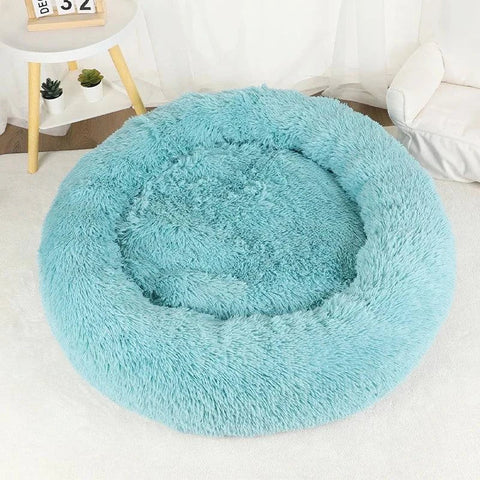 Premium Washable Plush Round Pet Bed for Dogs and Cats