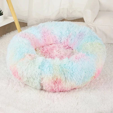 Premium Washable Plush Round Pet Bed for Dogs and Cats